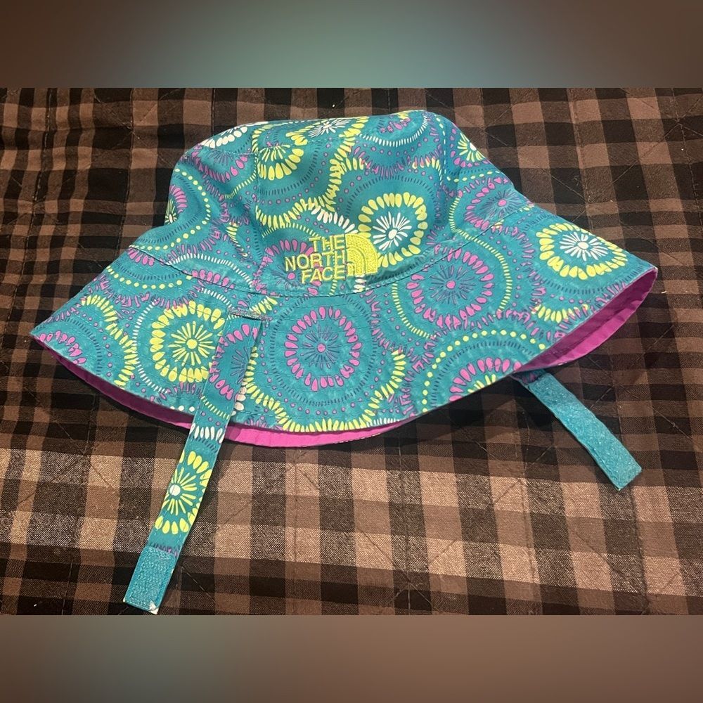 The North Face Baby Sun Bucket Hat Infant Size Teal and Purple